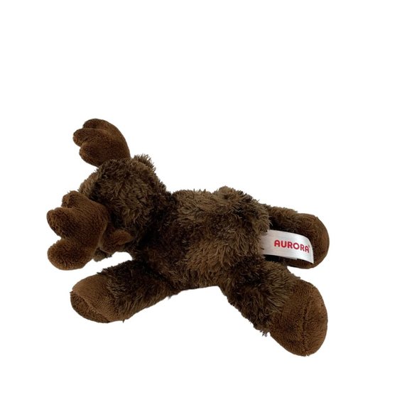 Aurora Maxamoose Mini Flopsie Plush Brown Moose 8" Stuffed Animal Toy - Picture 2 of 7